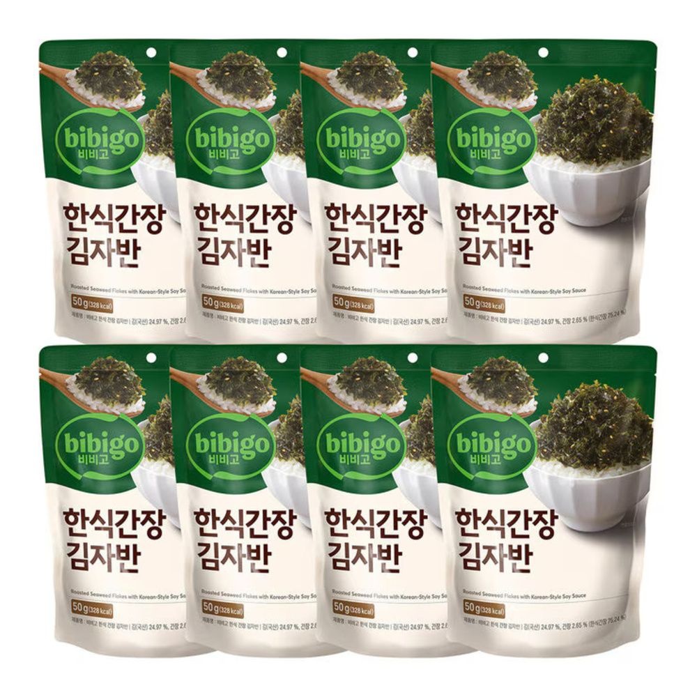 비비고 명가 한식간장 김자반 50g x 8개 반찬 조미김 주먹밥