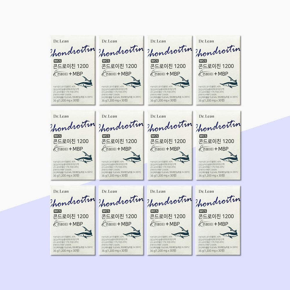 닥터린 콘드로이친 1200 콘레이티+MBP 1,200mg x 30정 x 12박스 철갑상어 연골 부모님