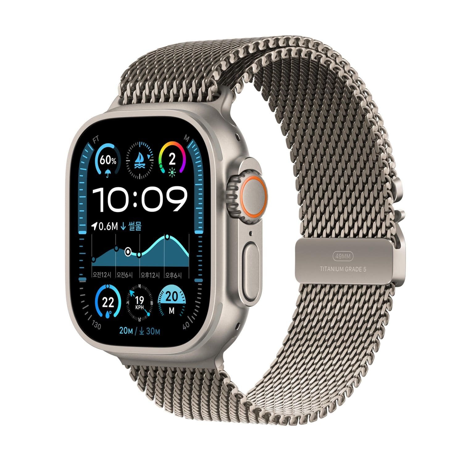 [롯데백화점] Apple [택배 발송]애플워치 울트라2 GPS+Cellular 49mm 내추럴 티타늄 밀레니즈 루프 LE1219913862