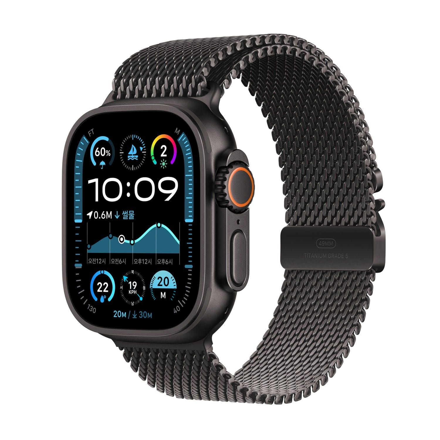 [롯데백화점] Apple [매장 픽업] 애플워치울트라2 GPS+Cellular 49mm 블랙티타늄 블랙밀레니즈루프 LE1219969735