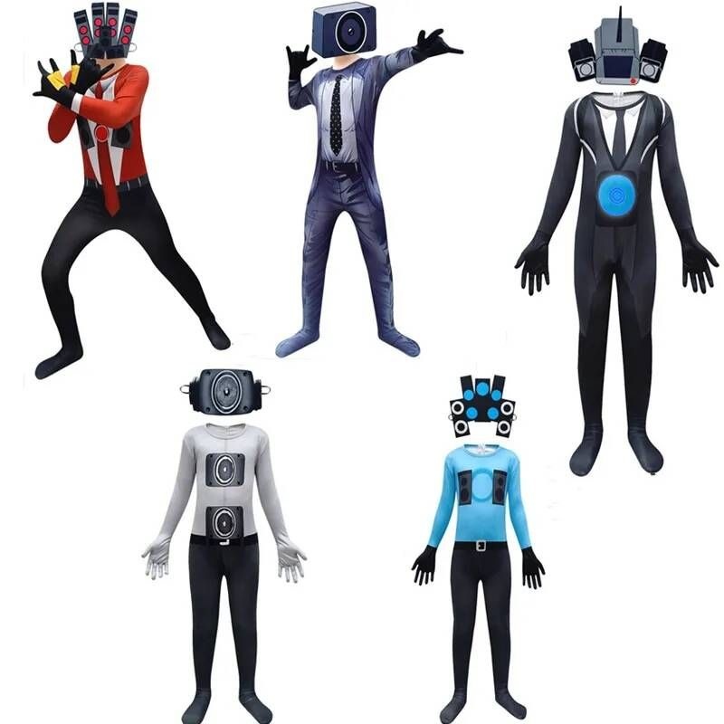 [해외] 할로윈 코스튬 코스프레 이벤트 옷 섹시 의상 Skibidi 변기 재미있는 스피커 맨 타이탄 TV 캠코더맨 공포 게임 피규