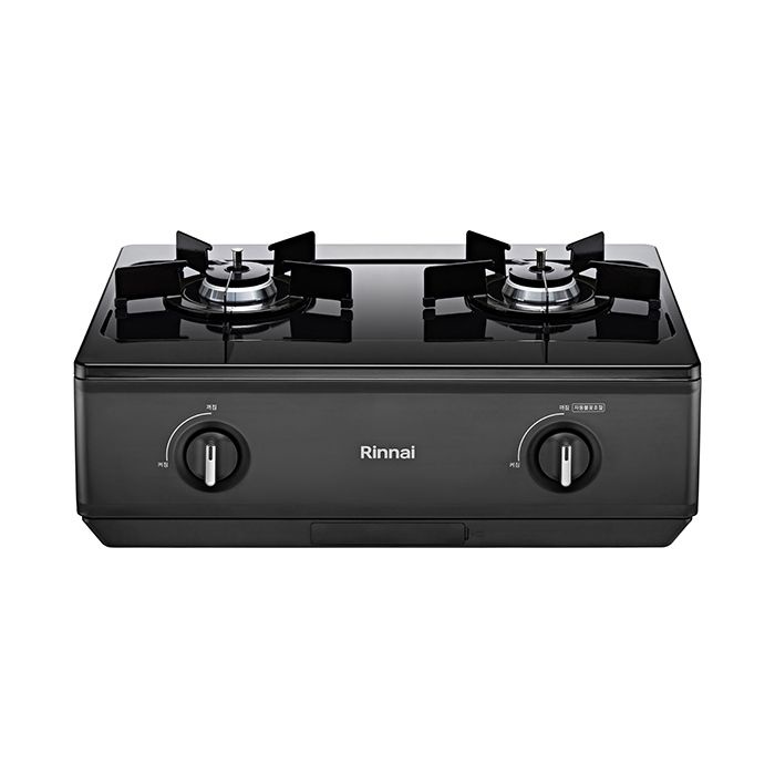 [롯데백화점] 린나이 AA가스레인지 2구 자동점화_매트 그라파이트 블랙 RTR-H2200