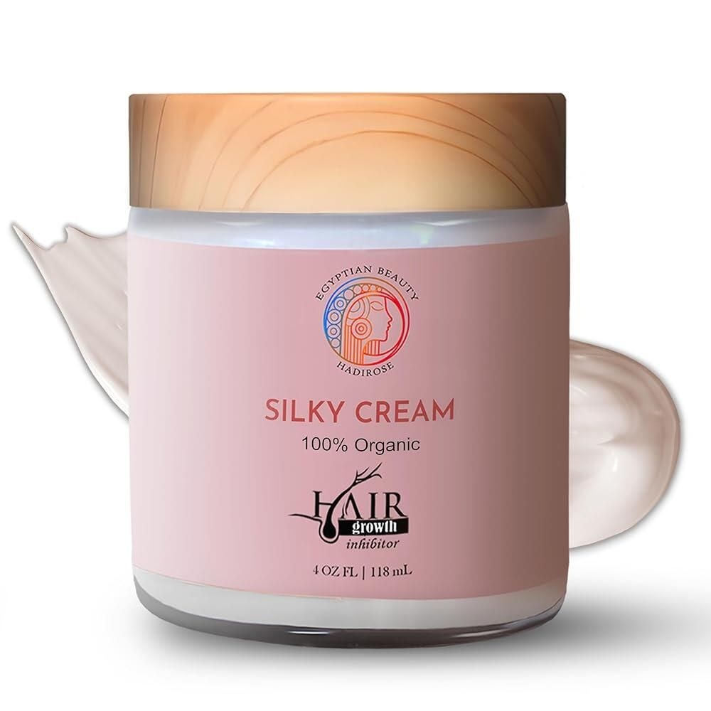 Hadirose [해외] Hadirose Egyptian Cyperus Rotundus 제모 유지 관리 크림 레드 사드 오일 농축액 왁스 후 로즈 자스민 라벤더 향 미국 제조