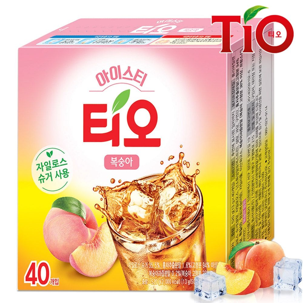 [오늘출발] 티오 동서 티오 아이스티 복숭아 40T /피치/홍차/에이드/과일차/냉차/고형차/분말/가루/스틱