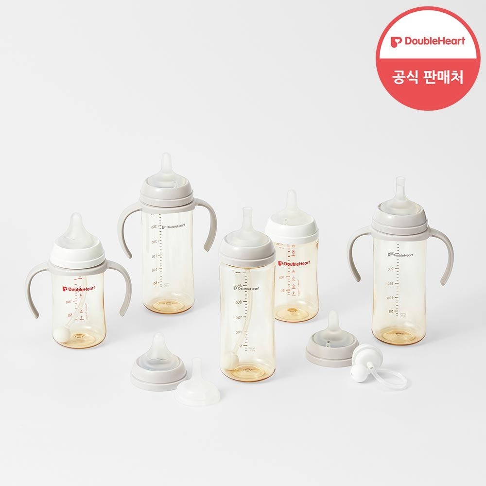 [더블하트] 3세대 젖병 핸들, 이유실감 빨대꼭지, 추빨대 브러시 모음