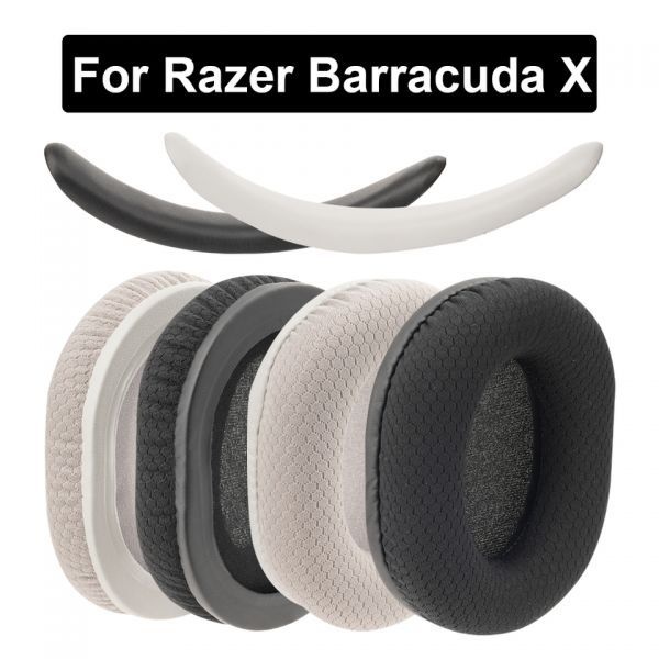 Ear 헤드셋스펀지 이어폼 Razer BarracudaX 헤드폰 교체용 헤드셋 이어 패드 PU 가죽 스폰지 폼용 Barracuda X 이어패드