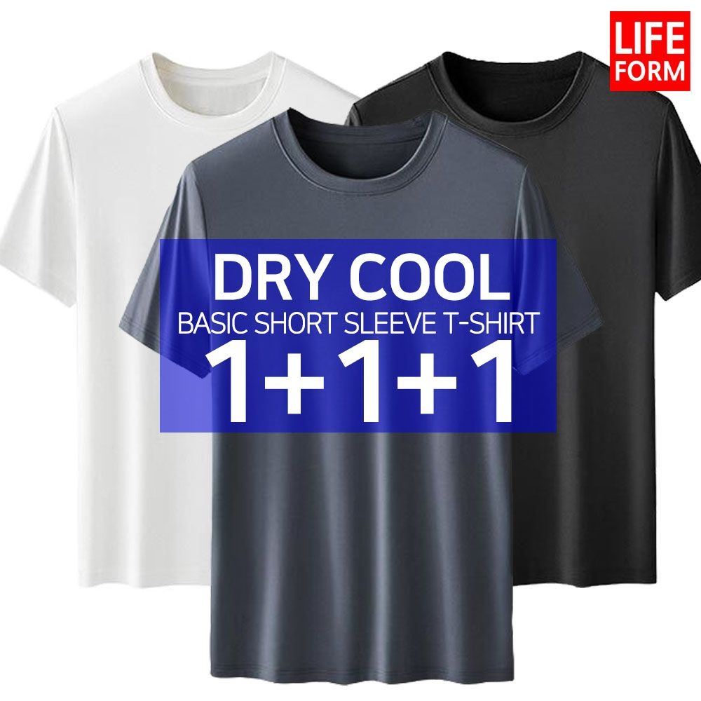 [롯데온] 3장세트 기능성 COOL DRY 무지 반팔 티셔츠(10,370원/무료)