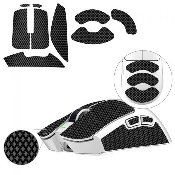 [해외] 잠자리마우스스티커 Razer Viper V3 Pro 무선용 TALONGAMES 마우스 그립 테이프 1팩 땀 흡수 방지 미끄럼방지 잘라서