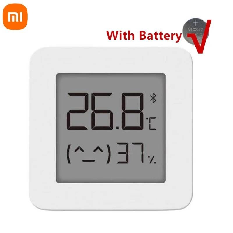 [해외] 온습도계 샤오미-블루투스 호환 디지털 온도계 2 LCD 화면 수분 무선 스마트 온도 습도 센서 배터리