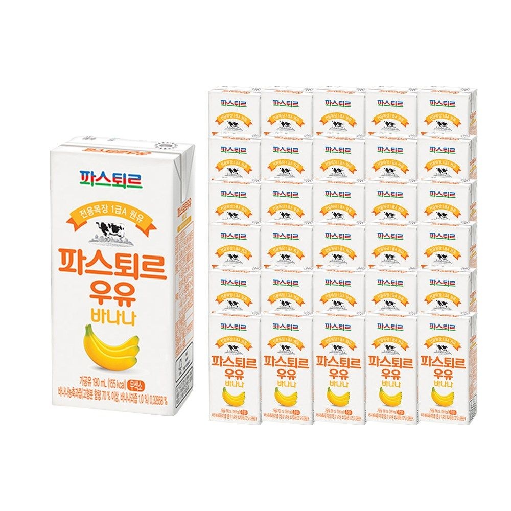파스퇴르 바나나우유, 190ml, 48개