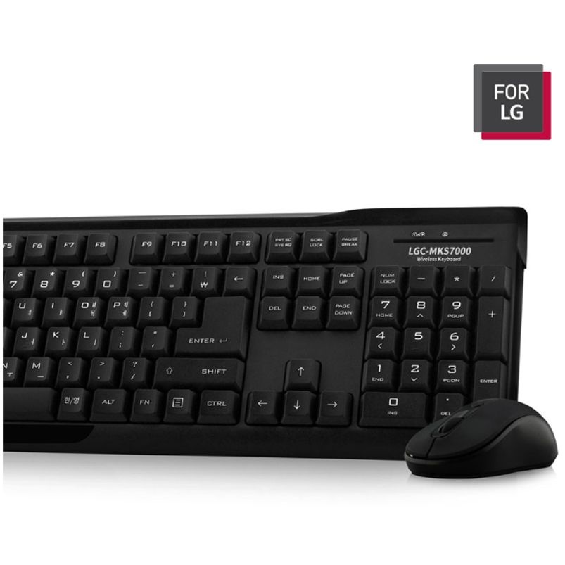 FOR LG FOR LG 무선 키보드 마우스 세트 키스킨포함 블랙