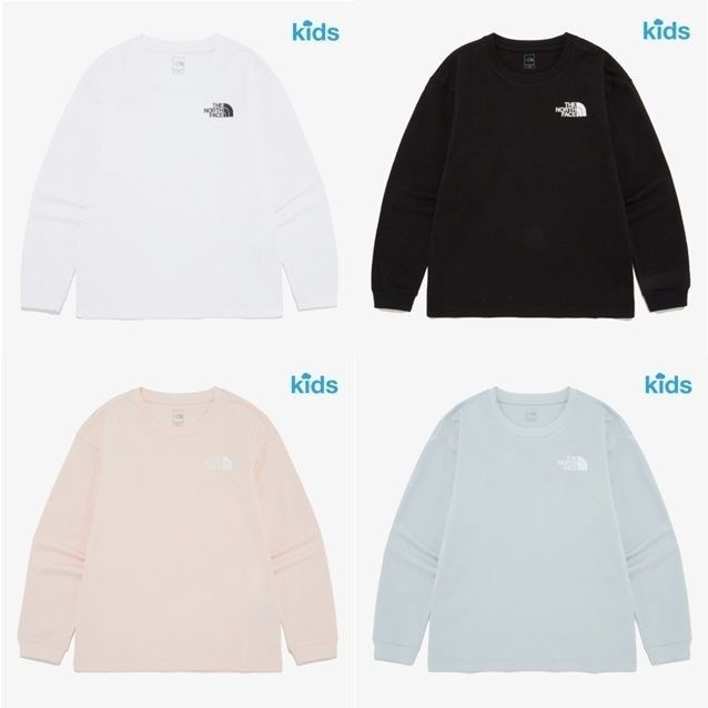 노스페이스 키즈 고-투 긴팔 라운드 티 NT7TR02 NT7TR02LBS2B
