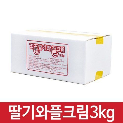 한국이안스 꾸플 달콤한 와플재료 딸기 와플크림 3kg