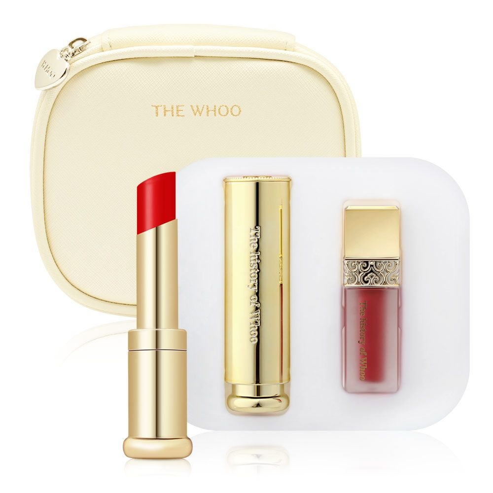 더후 공진향 미 궁중동안 립밤 로얄레드 기획세트 립케어 고보습 촉촉 여성 기초 후 화장품