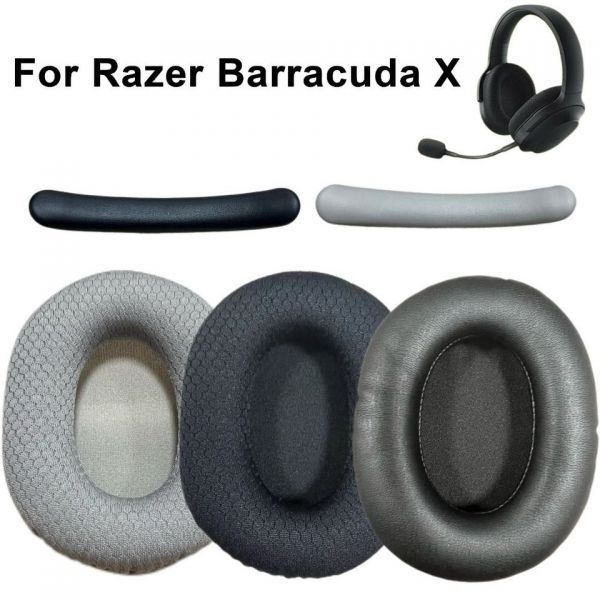 UnKnown 헤드셋스펀지 이어폼 Razer Barracuda X 헤드폰 이어 컵 쿠션 교체 2개대 스폰지 패드