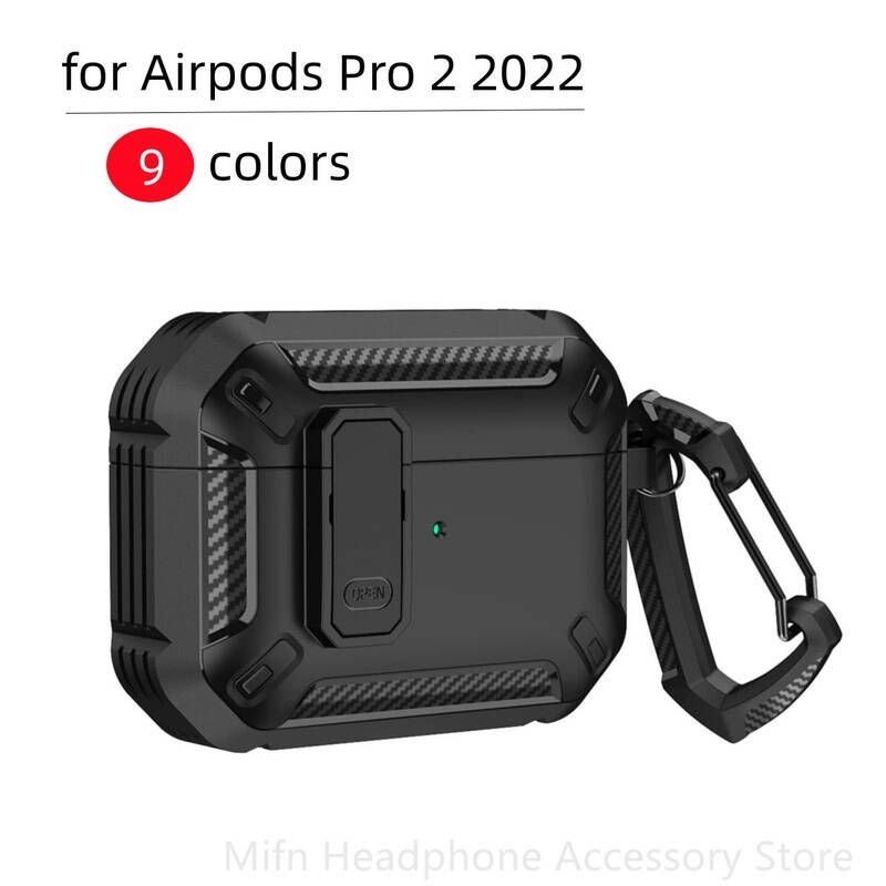 UnKnown 헤드셋파우치 헤드폰 케이스 Airpods Pro 2 탄소 섬유 스위치 헤드셋 1 Airpod 3 남성용 충격 방지 커버