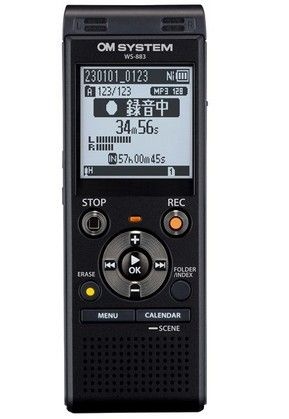 [해외] 【유 패킷으로 무료 배송】 OM 시스템 WS-883 IC 레코더 어학 학습에서 비즈니스까지 올림푸스530573