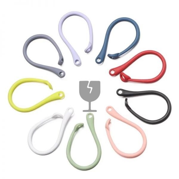 UnKnown 헤드셋파우치 헤드폰 케이스 블루투스 이어폰 실리콘 이어훅 에어팟 4 3 프로 2 1 호환 이어팟 루프 클립 헤드셋