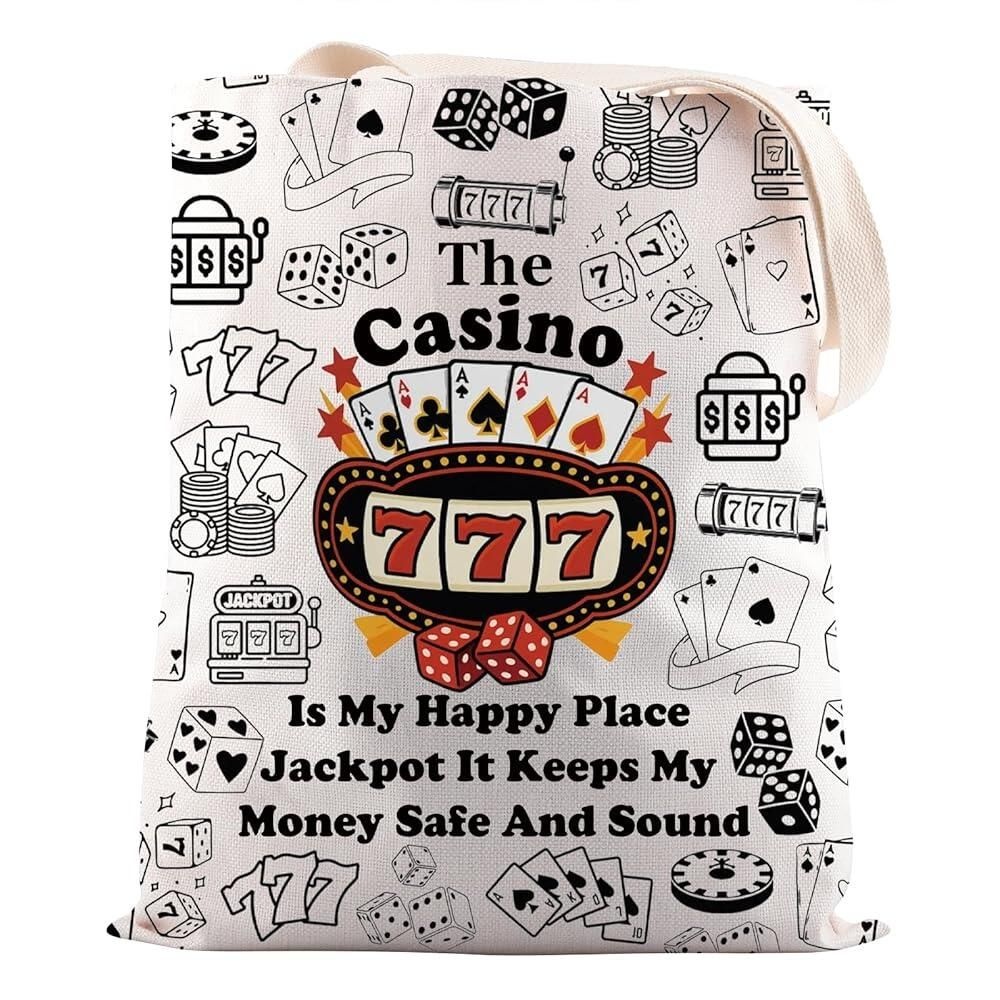 [해외] JNIAP Casino Gambling Lover Gift Game Night Tote Bag Slot Machine The Is [호환]