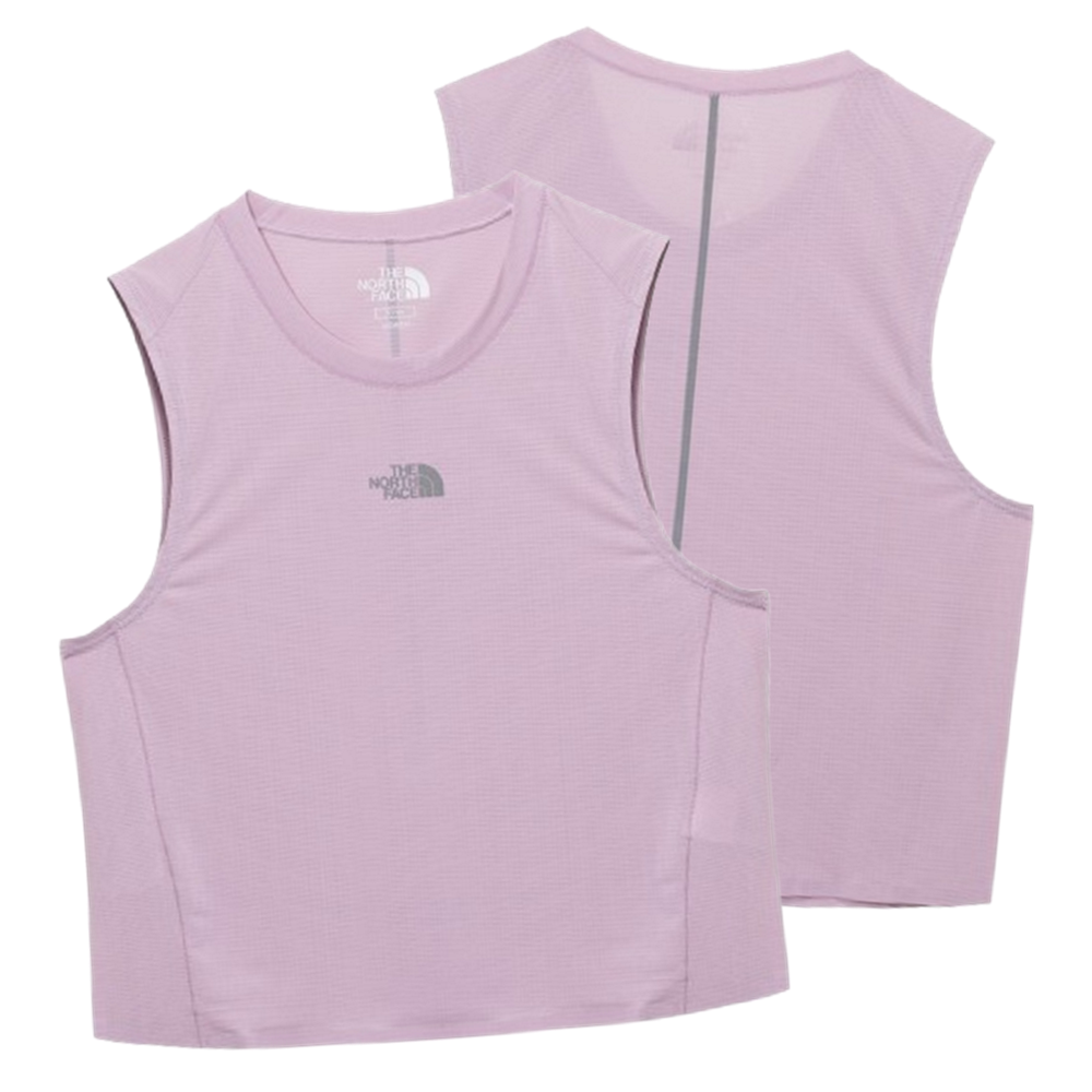 [매장판] 노스페이스 화이트라벨 슬리브리스 여성 데일리 나시티 대시 티셔츠 핑크 NT7V