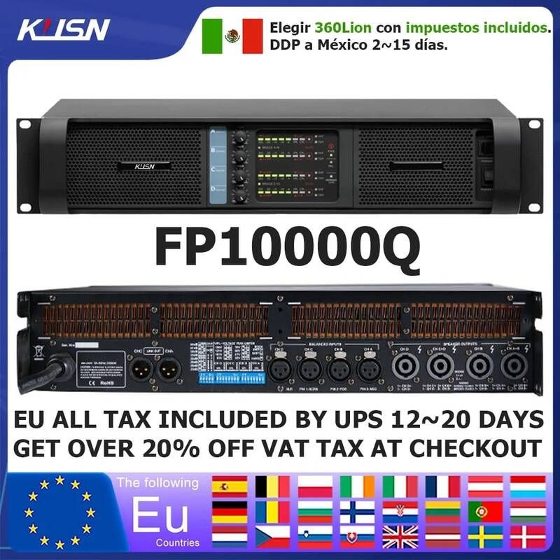 [해외] 이동식앰프 스피커 FP10000QFP20000Q 2500Wx4 전문가용 디지털 앰프 2옴 FP 10000Q 2U 고출력 서브우퍼 스피커용