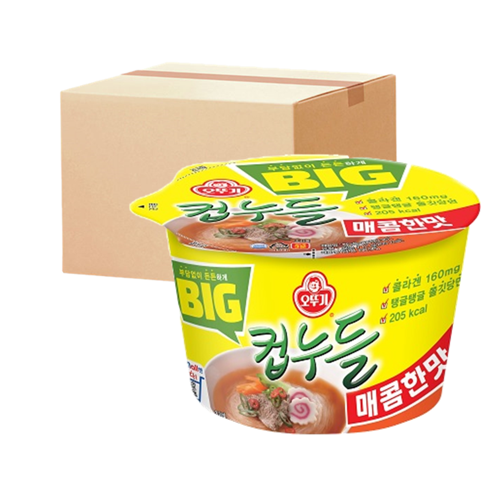 빅컵누들 오뚜기 BIG 컵누들 매콤한맛12개 큰컵 1박스 국민라면 캠핑 비상식량