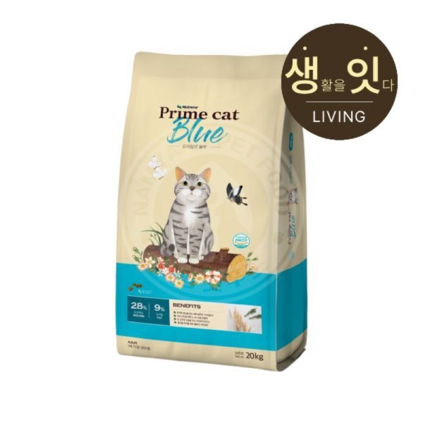 뉴트리나 프라임캣 블루 20kg 고양이사료 대용량 길고양이사료 길냥이밥 전연령 565113