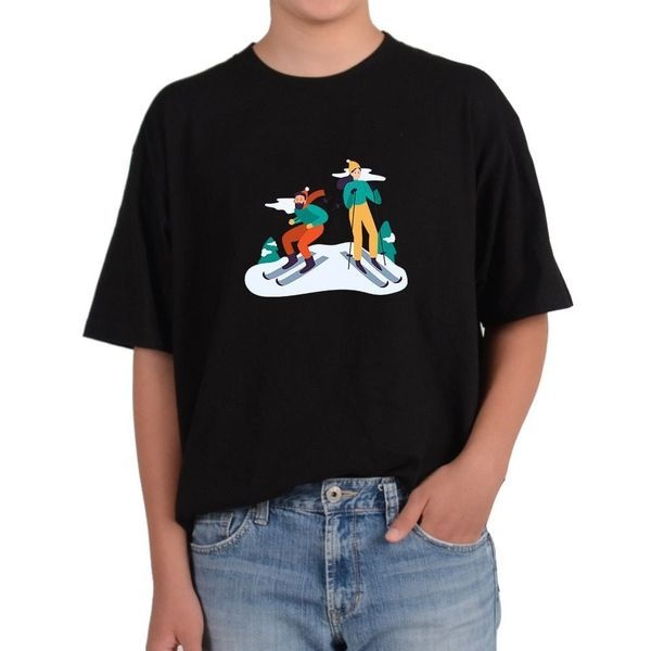 [하프클럽]반팔라운드 스키 겨울스포츠 눈 설원 SKI 스키강좌 강사 전사이즈