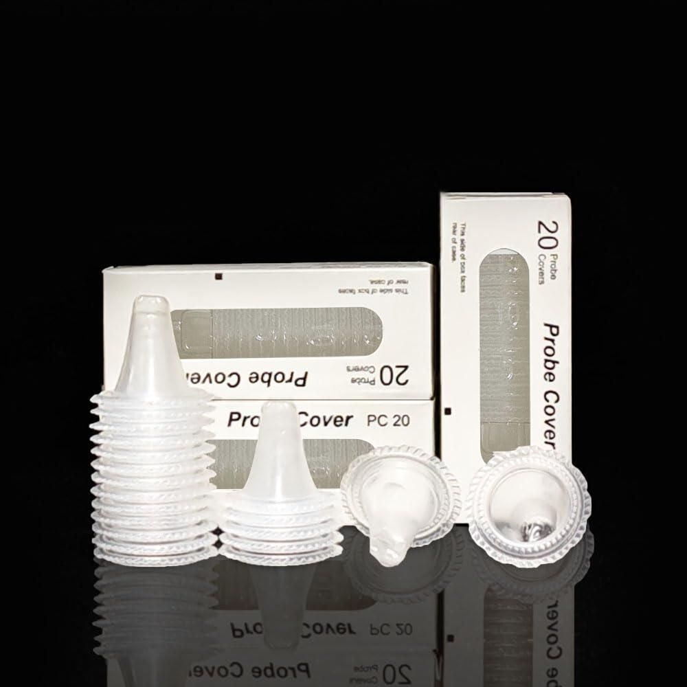 [해외] 500X 귀 온도계 프로브 커버 리필 캡 렌즈 필터 브라운 온도계와 호환되는 BPA 프리 일회용 디지털 IRT 6520 IRT6020 IRT65