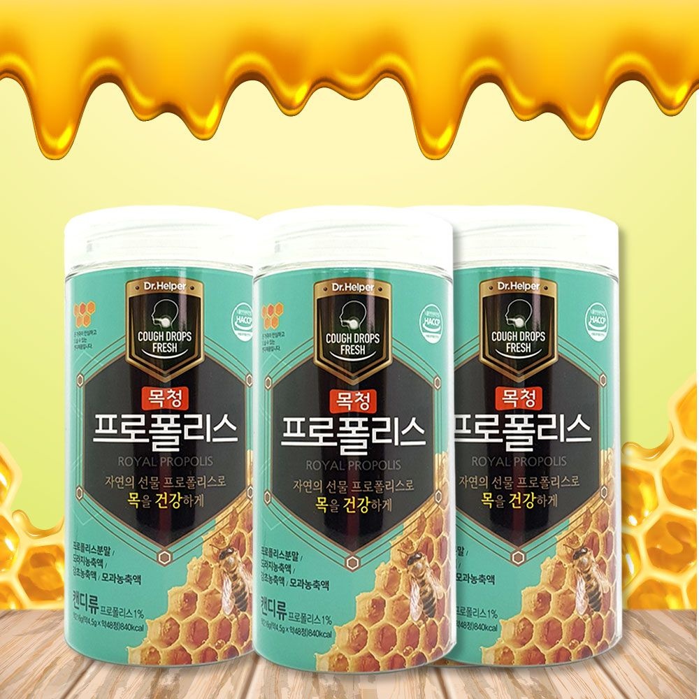 목청프로폴리스 48정 x 3통 목에좋은사탕 캔디