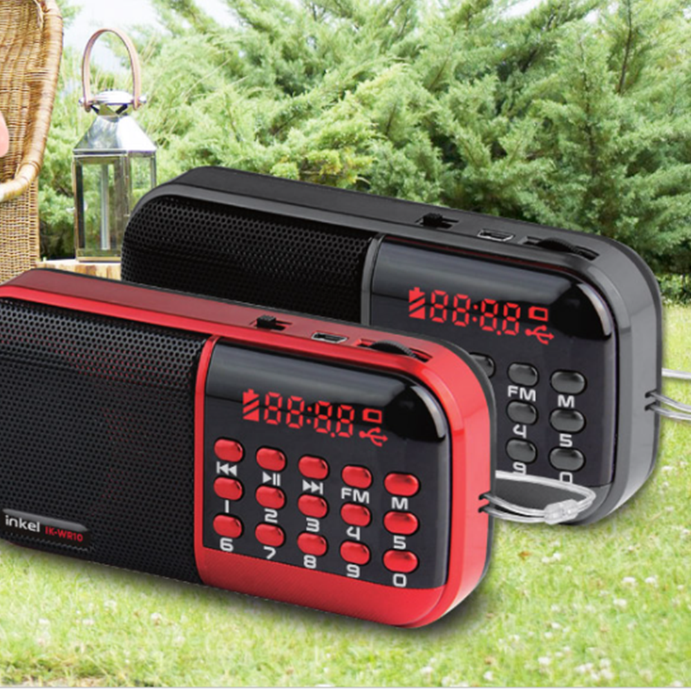 어르신 산책 라디오 등산 스피커 lcd 모니터 fm 입체 음향 간편 충전 인켈 휴대용 효 speaker radio