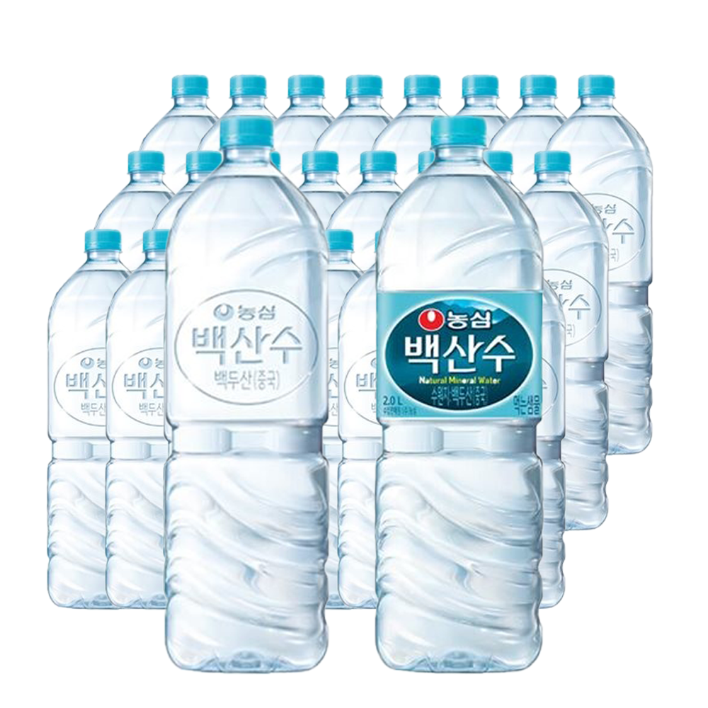 농심 백산수 무라벨 2L 24개 백두산 생수 미네랄워터