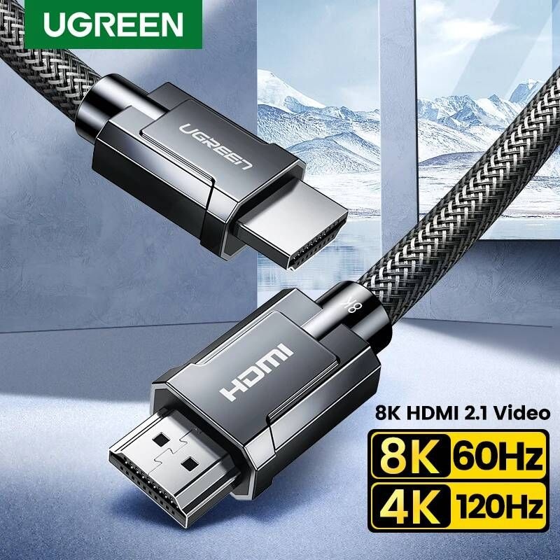 UGREEN HDMI케이블 UGREEN HDMI 8K 60Hz 48Gbps 초고속 21 케이블 PS5 Xbox 삼성 TV LG 모니터 프로젝터 홈시어터 미박스 샤오미 eARC 돌