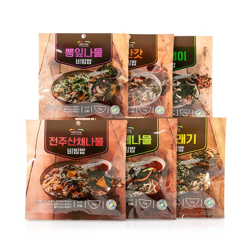 우리들녘 바로쿡 국산 건나물 비빔밥 10봉 골라담기 (1봉 2~3인분)