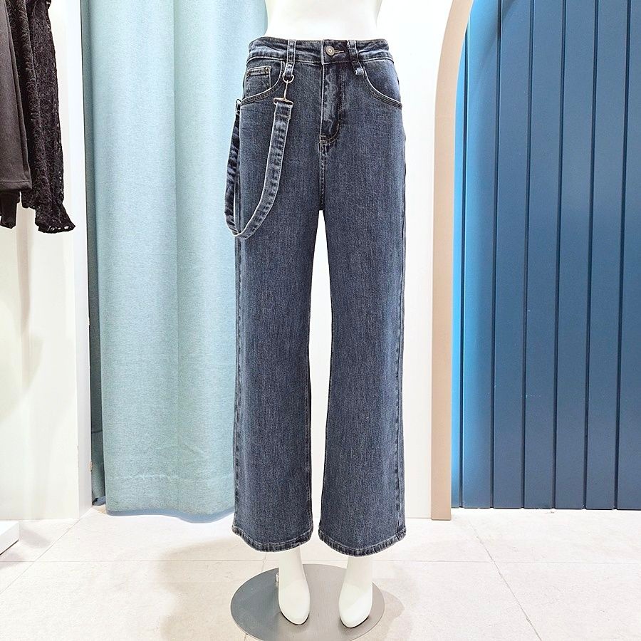 리펜스튜디오 리펜 스튜디오 [AK원주점] [리펜스튜디오] 멜빵장식고리 와이드 데님 팬츠 SG10PC209