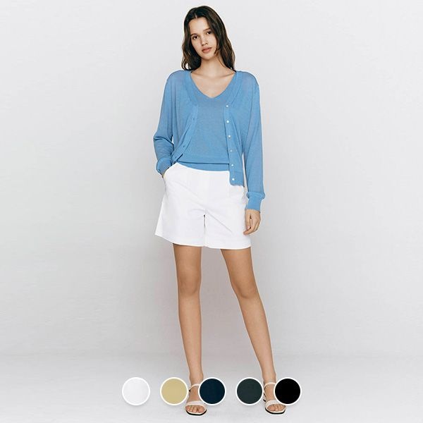 405502 여 코튼 플리츠 쇼츠