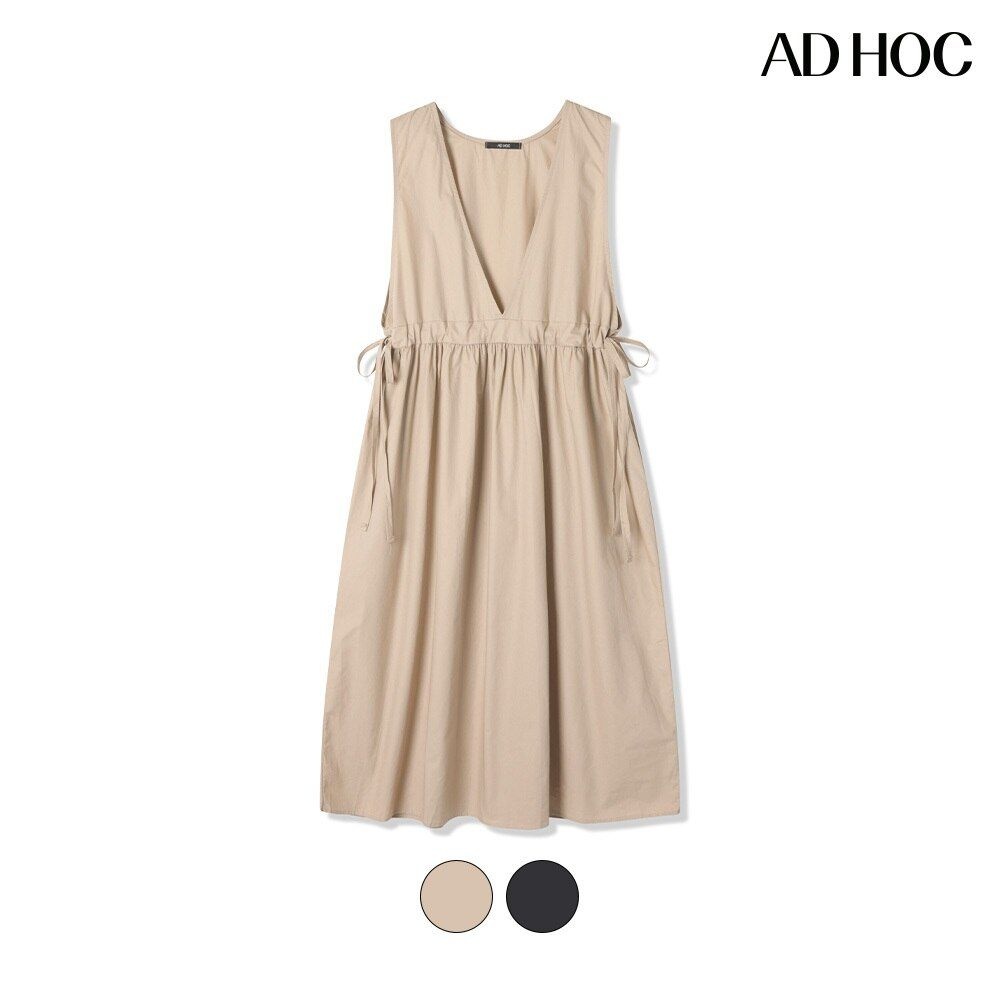 [모다아울렛][애드호크]여성 슬리브리스 브이넥 원피스 HB5OP51_CA 천안아산점