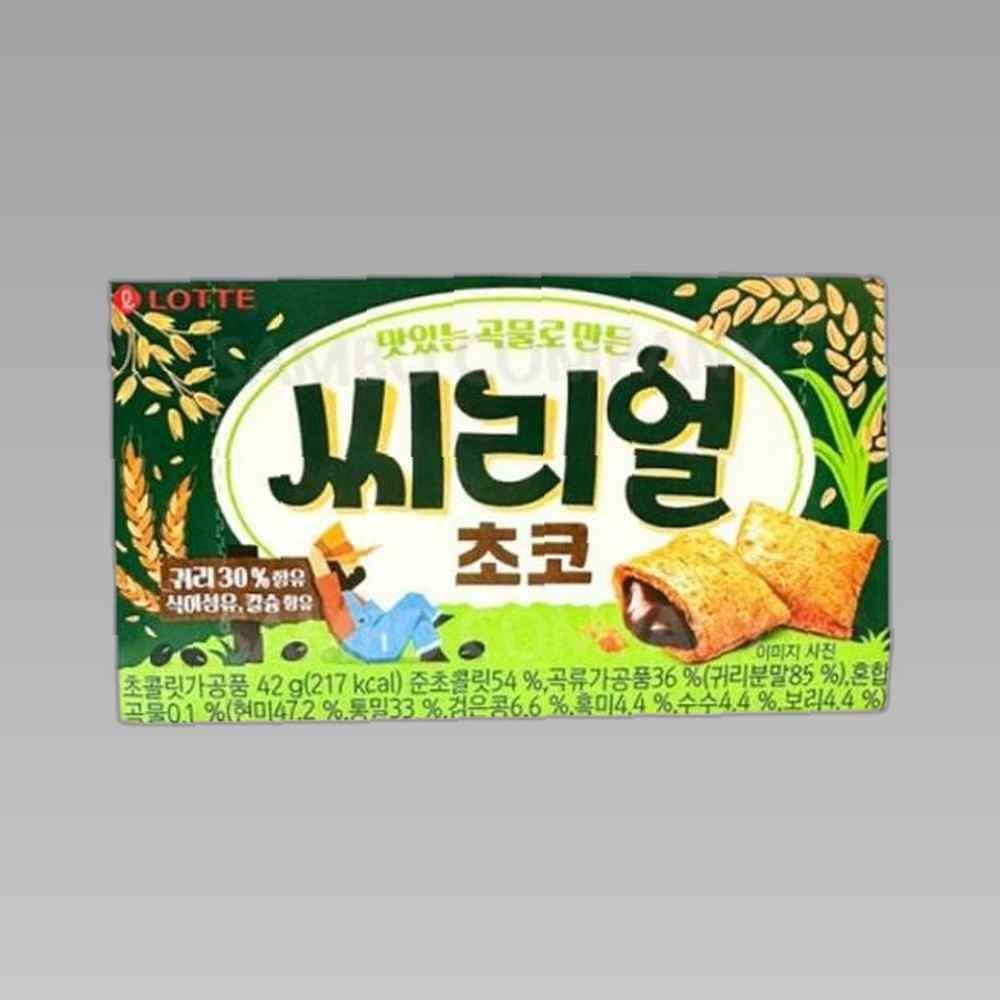 롯데씨리얼 곡물로만든초콜릿과자X1개 씨리얼초코과자