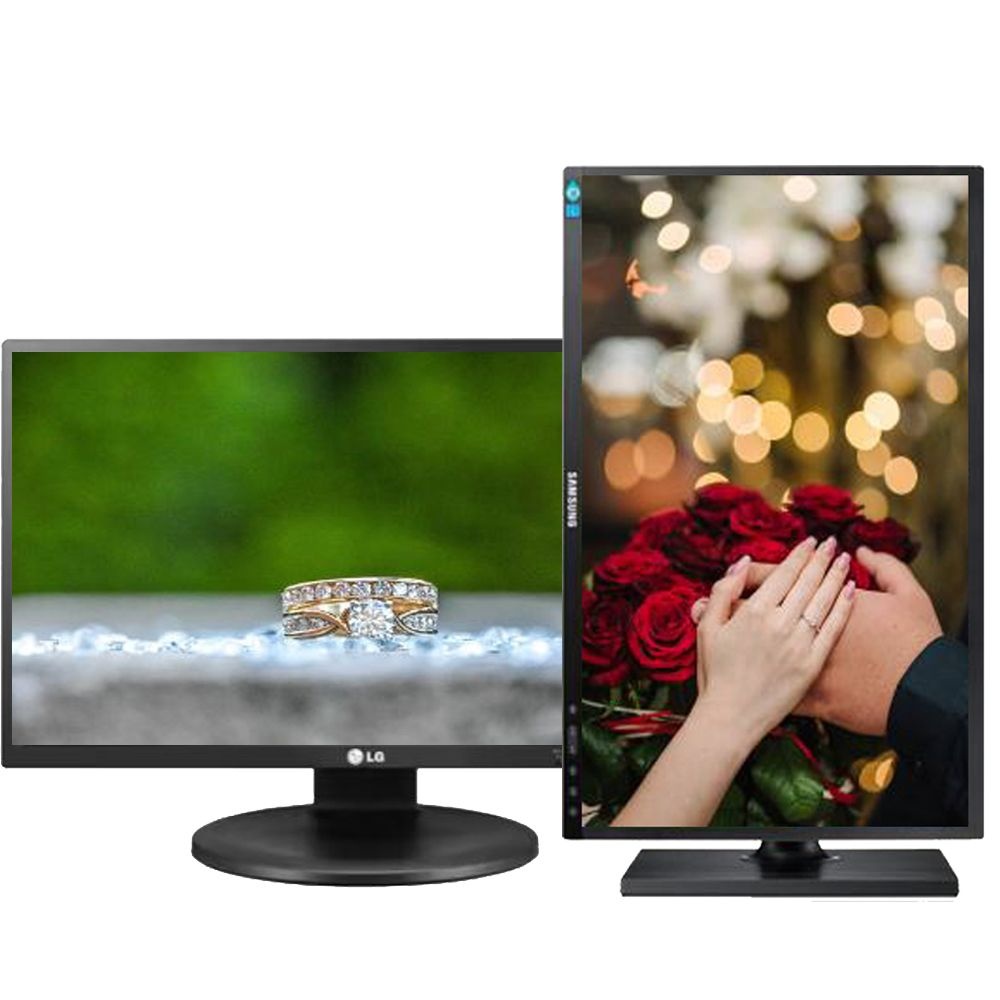 삼성 LG 피벗높낮이 FHD LED 사무업무병원용 24인치모니터 중고