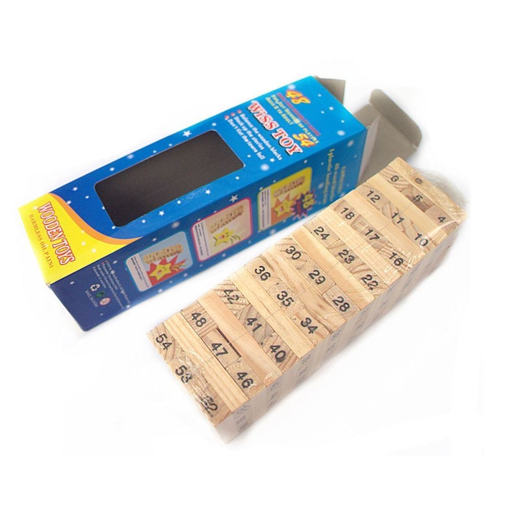 이름 우드 활동 원목 게임 51P 취미 숫자 쌓기 블럭 보드 다량