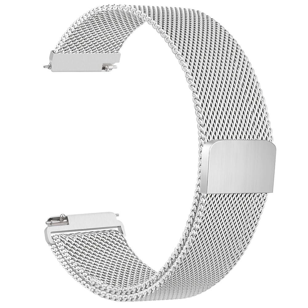 Amzpas [해외] Garmin Venu 2s/Venu 3S/Vivoactive 4s/Vivomove 3S/forernnner 255s 밴드와 호환되는 18mm 메탈 밴드, Forerunner 255S/ 265S 여성 남성용 퀵