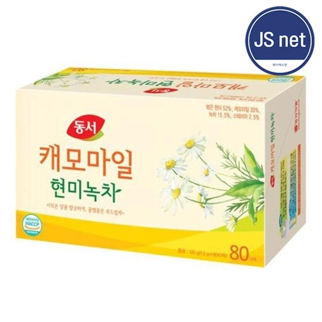 [온누리상품] 동서 캐모마일 현미녹차 80개입