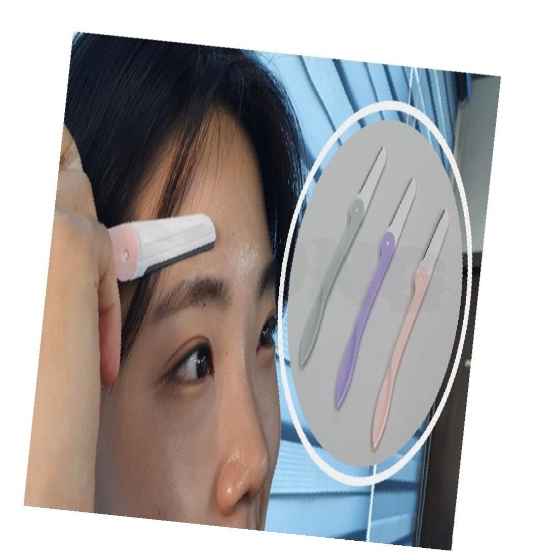 sells협력사 눈썹정리 눈썹칼 3P 일자형눈썹칼 눈썹정리칼 접이식눈썹칼