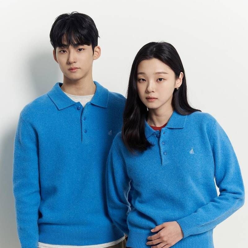 빈폴 멘 [백화점 정품] 빈폴 멘 [FW25]푸즈예티 칼라넥 니트 - 블루 :BC5X51C60P