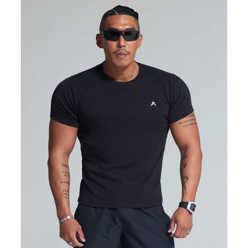 아스트로브 아나볼릭 머슬핏 반팔티셔츠 블랙