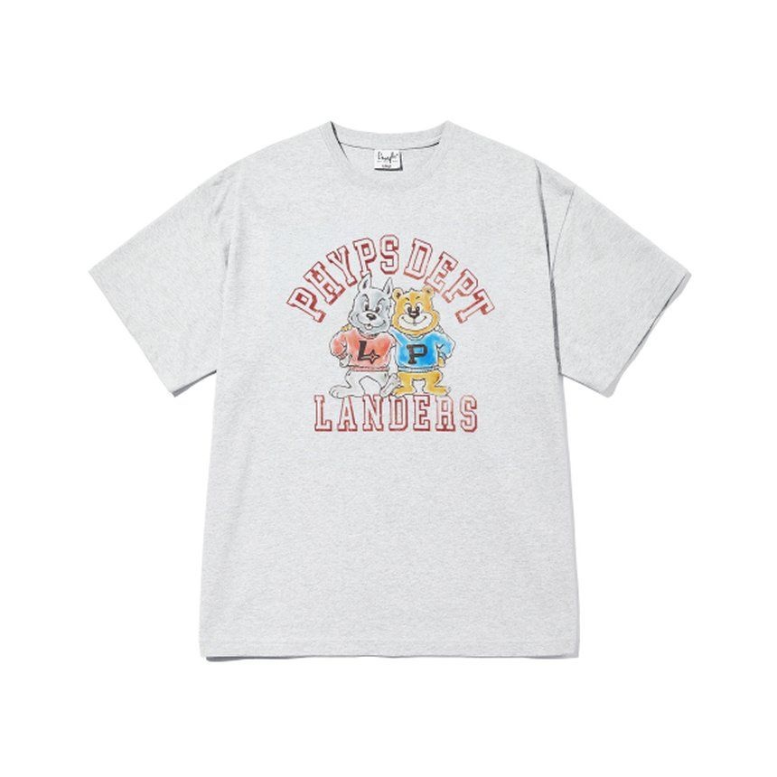 피지컬 디파트먼트 피뎁트 X SSG 랜더스 그래픽 티셔츠_라이트그레이