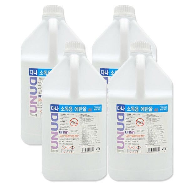 다나 소독용 에탄올 83% 4L x 4개