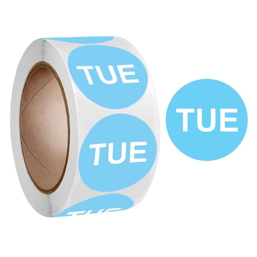 모서리 조명 영문 스티커 500개 계획 접착 분리 화요일 1롤 생활