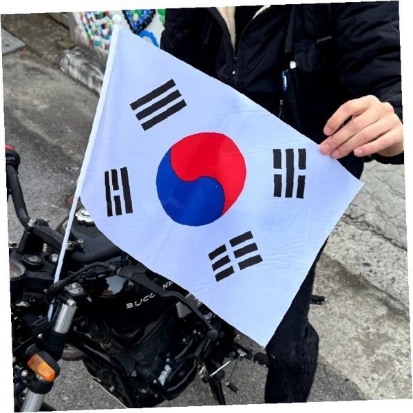 태극 응원깃발 국경일 행사용품 애국 기념일 손깃발 휴대용 플래그 야외 집회