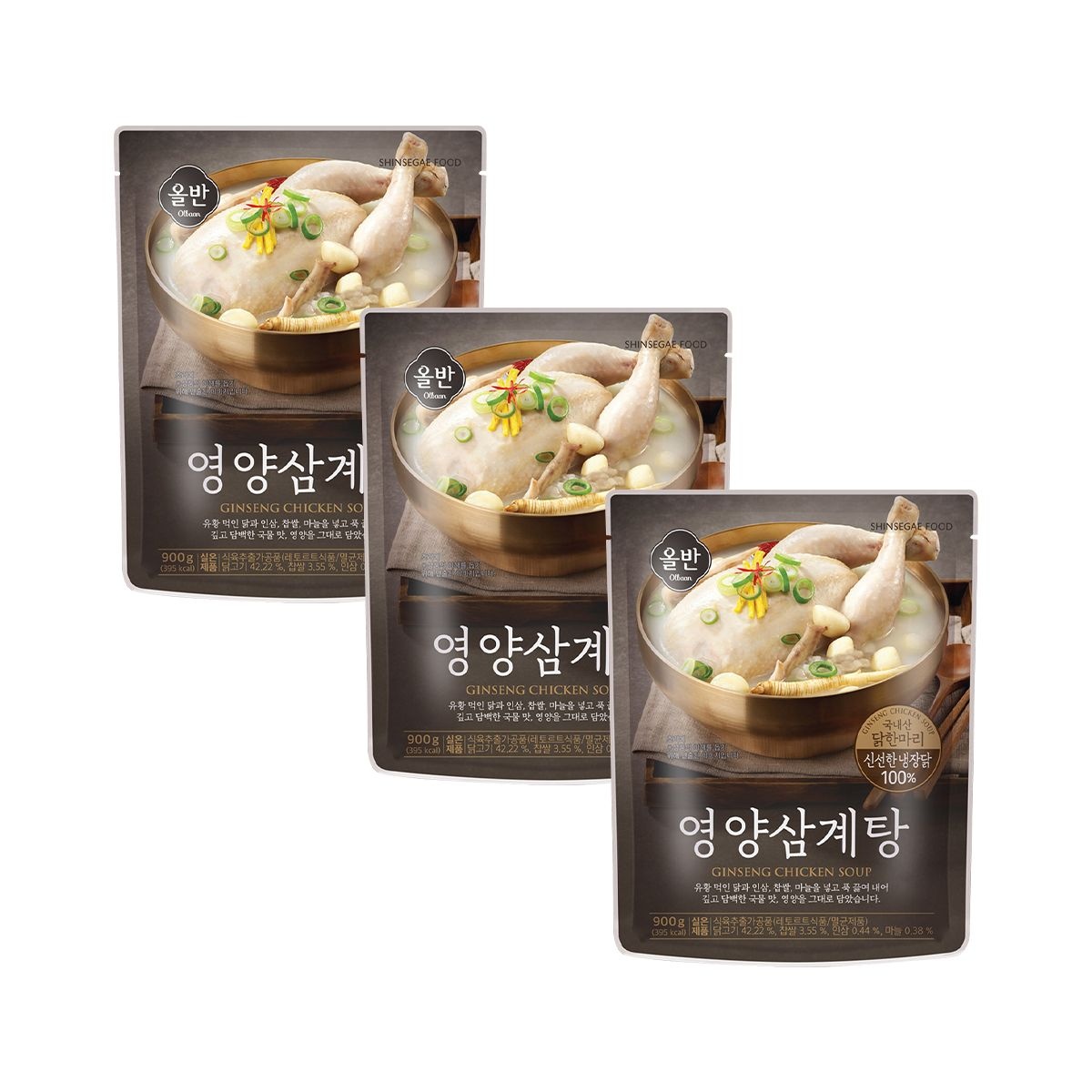 올반 올반 영양 삼계탕 900g 3팩